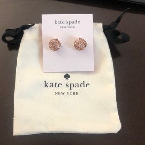 Kate Spade rose gold round studs